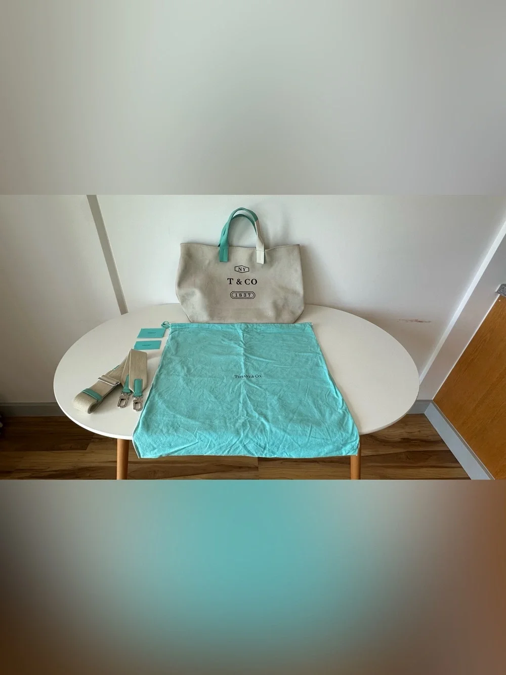 Tiffany & Co. T & CO 1837 Canvas Tote Bag $2200 Lowest price!!